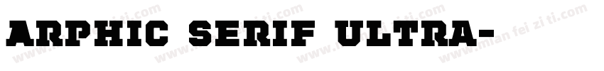 Arphic Serif Ultra字体转换